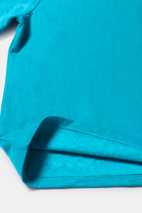 Zivame Fleece Marl Knit Cotton Hoodie With Soft Brushed Back - Enamel Blue — image 6